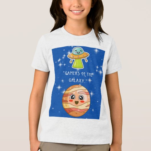 GAMERS VAN DE GALAXY Tri-Blend SHIRT (Voorkant)