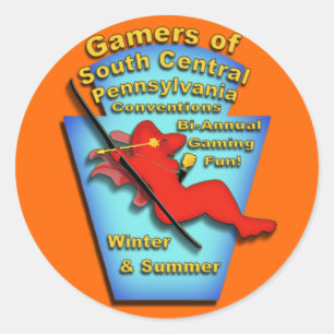 Gamers van de zomer / winter Sticker! Ronde Sticker