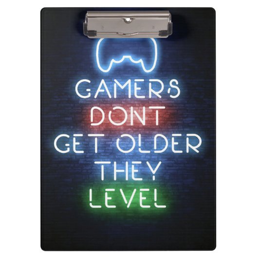 Gamers worden niet ouder klembord (Voorkant)