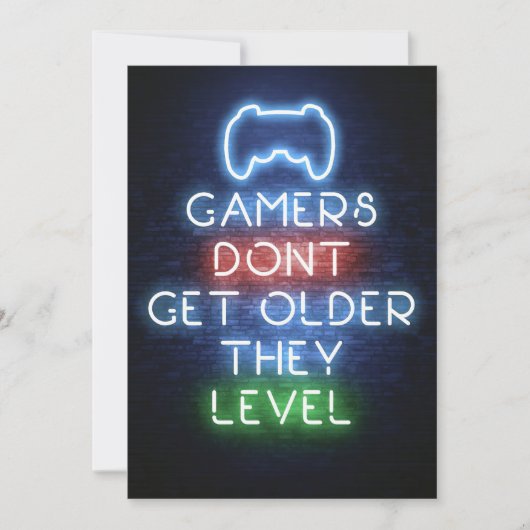 Gamers worden niet ouder save the date (Voorkant)