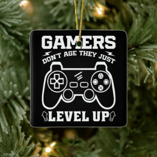 Gamers Worden Niet Ouder Ze Levelen Alleen Maar Op Keramisch Ornament