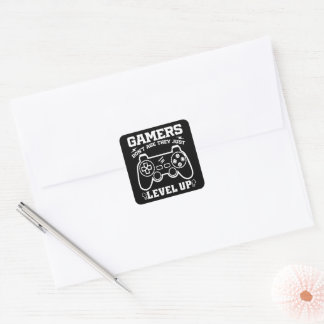 Gamers Worden Niet Ouder Ze Levelen Alleen Maar Op Vierkante Sticker