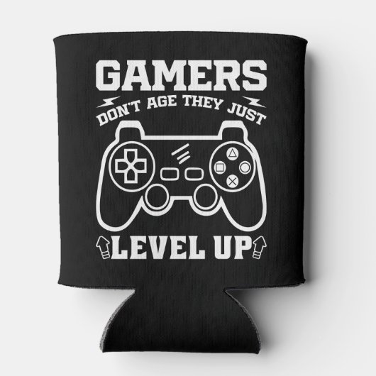 Gamers zijn niet ouder ze nivelleren alleen maar v blikjeskoeler (Achterkant)