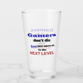 Gamers zijn onsterfelijk! Glazen beker (Voorkant)