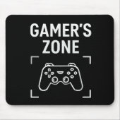 GAMER'S ZONE Minimalistische Gaming Muismat (Voorkant)