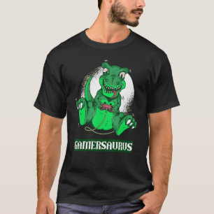 Gamersaurus Gamer Gaming Dinosaurus Pun Dinosaurus T-shirt
