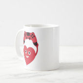 Gamerspelcontroller en hartgeek koffiemok (Voorkant links)