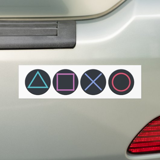 Gamervormen Bumpersticker (Op auto)
