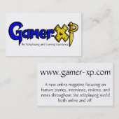GamerXP-Promo-kaart Visitekaartje (Voorkant / Achterkant)