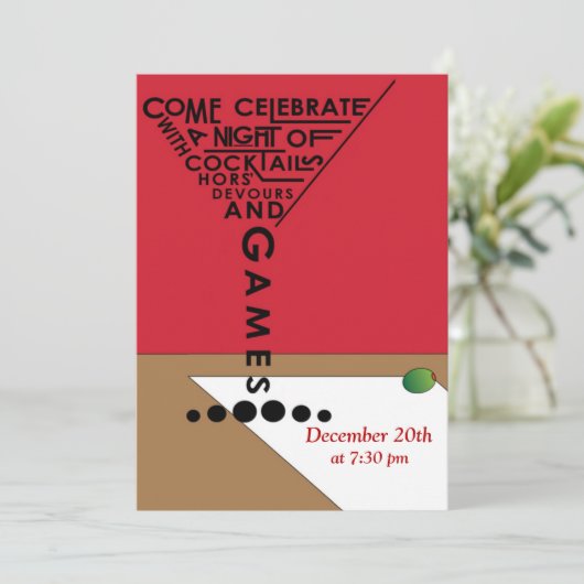Games en Cocktails Kaart (Staand voorkant)