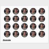 Games en koffie geek ronde sticker (Vel)