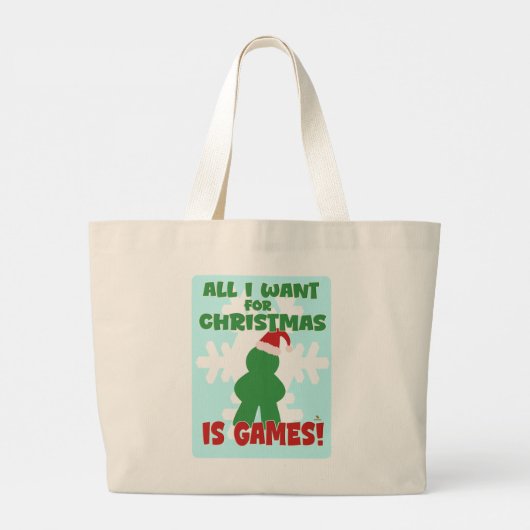 Games For Christmas Fun Holiday Joy Statement Grote Tote Bag (Achterkant)