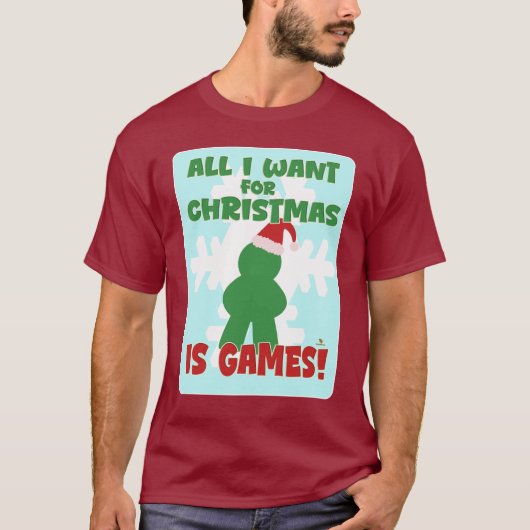 Games For Christmas Fun Holiday Slogan Art T-shirt (Voorkant)
