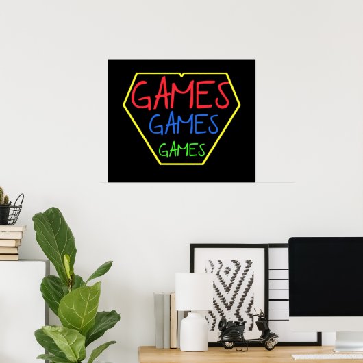 GAMES GAMES POSTER (Thuiskantoor)