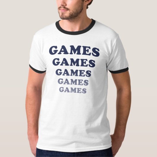 Games games spelen games t-shirt (Voorkant)
