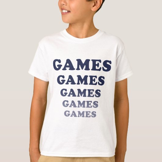 Games games spelen games t-shirt (Voorkant)