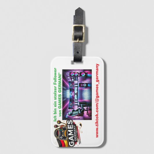 Games Germany Kofferanhänger – Dein Gepäck im Game Bagagelabel (Voorkant (verticaal))