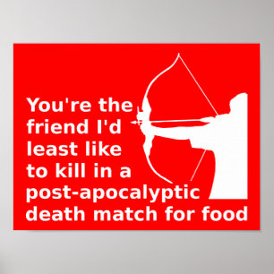 Games of Hunger Grappige Poster Aanplakbiljet