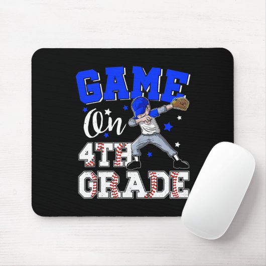 Games op 4e klas jongen dabbing eerste dag van sch muismat (Met muis)