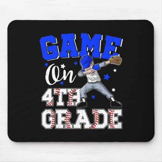 Games op 4e klas jongen dabbing eerste dag van sch muismat (Voorkant)