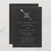 Games Paar bruiloft douche uitnodiging (Voorkant / Achterkant)