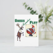 Games Reindeer Play Briefkaart (Staand voorkant)