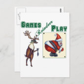 Games Reindeer Play Briefkaart (Voorkant / Achterkant)