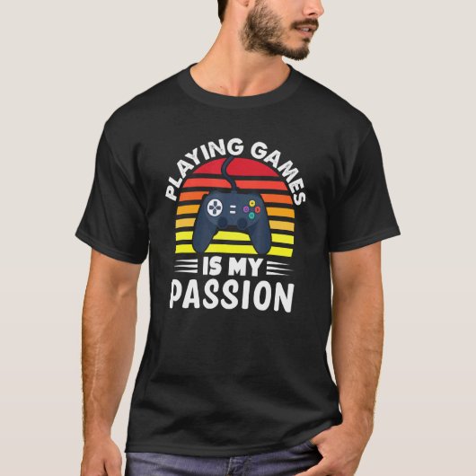 Games spelen is mijn passie voor pro gamers t-shirt (Voorkant)