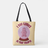 Games voor Toekomstige Gamer Voorspelling Ontwerp Tote Bag (Achterkant)