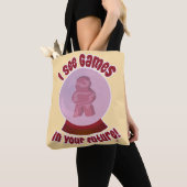 Games voor Toekomstige Gamer Voorspelling Ontwerp Tote Bag (Dichtbij)