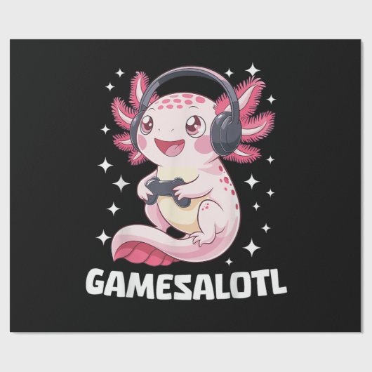 Gamesalotl Axolotl Gamen Cadeaupapier (Vlak)