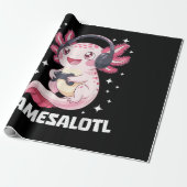 Gamesalotl Axolotl Gamen Cadeaupapier (Uitgerold)