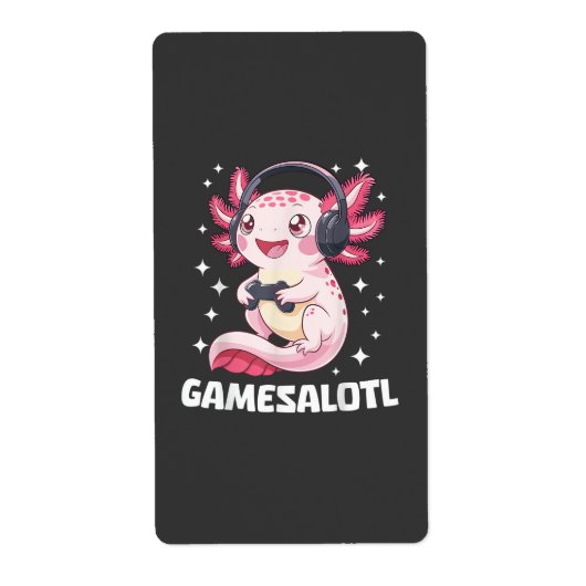 Gamesalotl Axolotl Gaming Etiket (Voorkant)