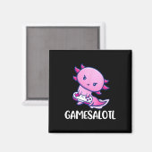 Gamesalotl Axolotl-videospel Magneet (Voorkant / Achterkant)