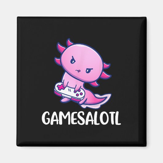 Gamesalotl Axolotl-videospel Magneet (Voorkant)