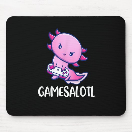 Gamesalotl Axolotl-videospel Muismat (Voorkant)