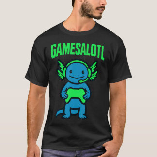 Gamesalotl Grappige Axolotl Gamer Gaming Videogame T-shirt
