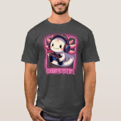 Gamesalotl Videogames Schattige Kawaii Axolotl Gam T-shirt (Voorkant)