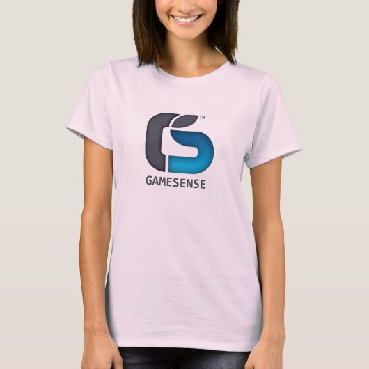 GameSense Vrouw T-Shirt Roze Aangepast #1 (Voorkant)