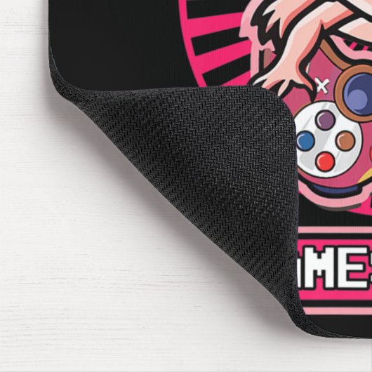 Gamesolotl Axolotl Cute Kawaii Anime Gaming Kinder Muismat (Hoek)