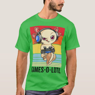 Gamesolotl Axolotl Fish Boys Kinder Axolotls Gamin T-shirt