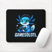 Gamesolotl Axolotl Fish Gamer Gaming Anime Video G Muismat (Met muis)
