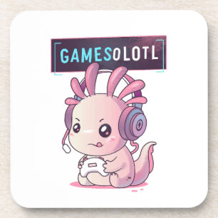 Gamesolotl - Axolotl Gamer Bier Onderzetter