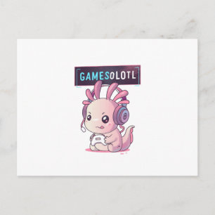 Gamesolotl - Axolotl Gamer Briefkaart