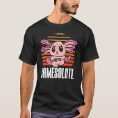 Gamesolotl Axolotl Gamer die videogames speelt T-shirt (Voorkant)