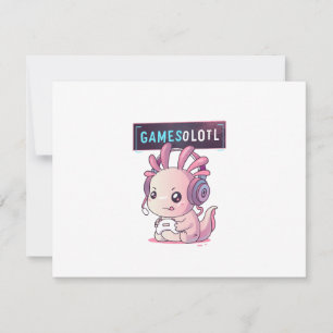 Gamesolotl - Axolotl Gamer Kaart