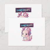 Gamesolotl - Axolotl Gamer Kaart (Voorkant / Achterkant)