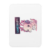Gamesolotl - Axolotl Gamer Magneet (Verticaal)