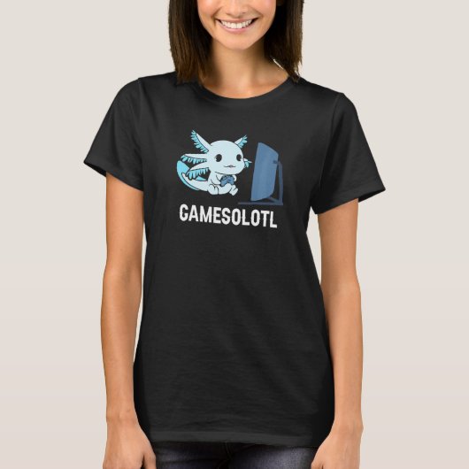 Gamesolotl Axolotl Gaming Controller Axolotl Video T-shirt (Voorkant)