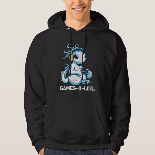 Gamesolotl Axolotl Speelt Console Videogames Gam Hoodie (Voorkant)